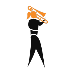 Cornet 2 colored clipart, Motion style