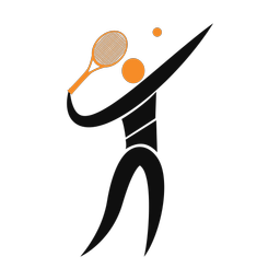 Tennis 2 colored clipart, Motion style