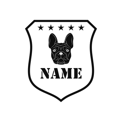 French Bulldog Classic Name Logo – Design 13