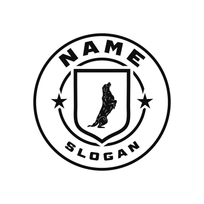 Golden Retriever Classic Name Logo – Design 14