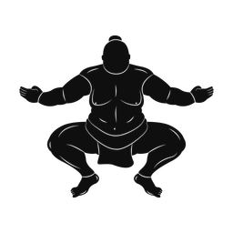 Sumo wrestling silhouette, Promax style