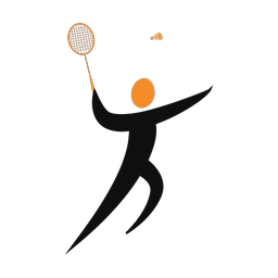 Badminton 2 colored clipart, Motion style