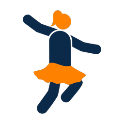 Ballet 2 colored clipart, Round style