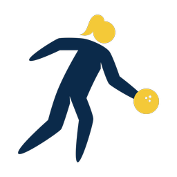 Bowling 2 colored clipart, Strike style