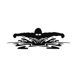 Swimming silhouette, Classic style