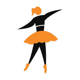Ballet 2 colored clipart, Motion style