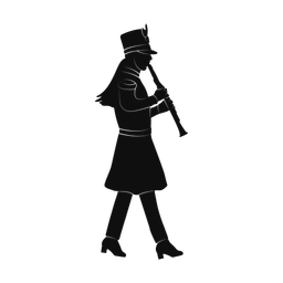 Clarinet silhouette, Promax style