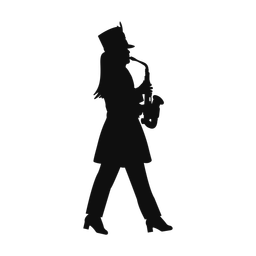 Saxophone silhouette, Classic style