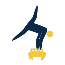 Pommel horse 2 colored clipart, Strike style