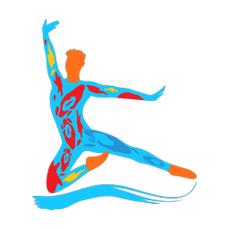 Dance colorful clipart, Splash style