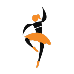 Ballet 2 colored clipart, Motion style