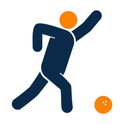 Bowling 2 colored clipart, Round style
