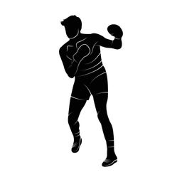 Boxing silhouette, Promax style