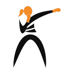 Boxing 2 colored clipart, Motion style