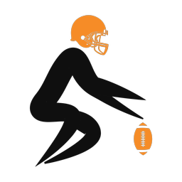 Football lineman 2 colored clipart, Motion style