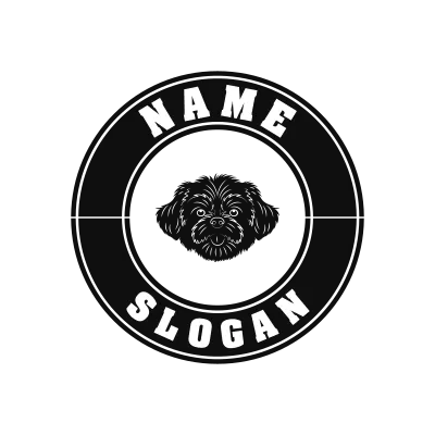 Shih Tzu Classic Name Logo – Design 10