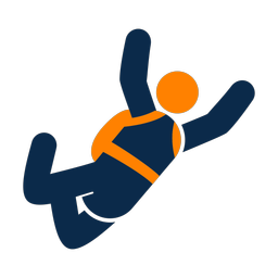 Skydiving 2 colored clipart, Round style