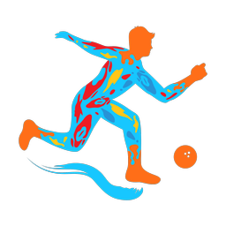 Bowling colorful clipart, Splash style