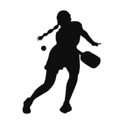 Pickleball silhouette, Classic style