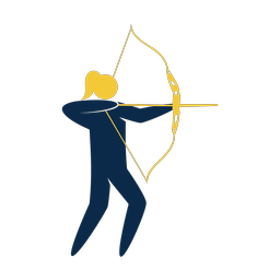 Archery 2 colored clipart, Strike style