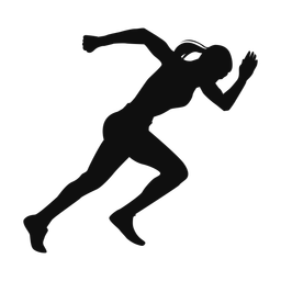 Running silhouette, Classic style