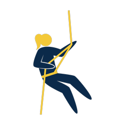 Mountain climbing 2 colored clipart, Strike style