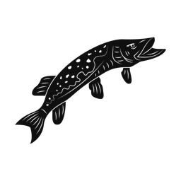 Pike silhouette, Promax style