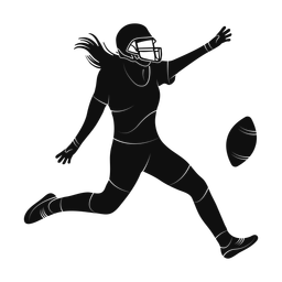 Football punter silhouette, Promax style