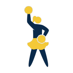 Cheerleading 2 colored clipart, Strike style