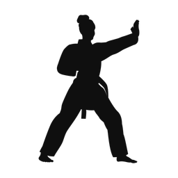 Karate silhouette, Classic style