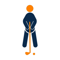 Golf 2 colored clipart, Round style