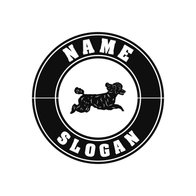 Poodle Classic Name Logo – Design 10