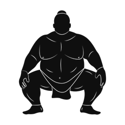 Sumo wrestling silhouette, Promax style