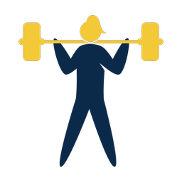 Powerlifting 2 colored clipart, Strike style