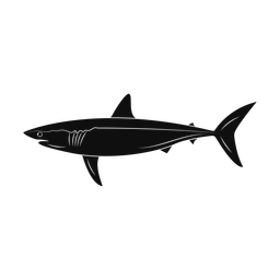 Mako shark silhouette, Promax style