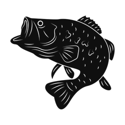 Largemouth bass silhouette, Promax style