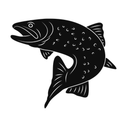 Brook trout silhouette, Promax style