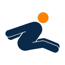 Long jump 2 colored clipart, Round style