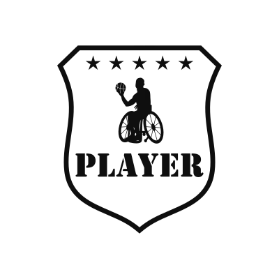 Wheelchair Basketball Classic Name Logo – Design 6