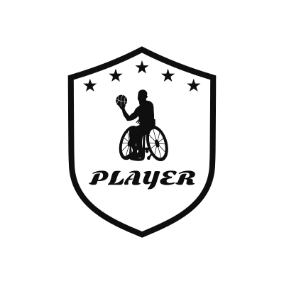 Wheelchair Basketball Classic Name Logo – Design 5