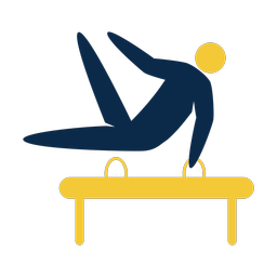 Pommel horse 2 colored clipart, Strike style