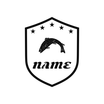 Brook Trout Classic Name Logo – Design 12