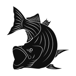 Striped bass silhouette, Promax style