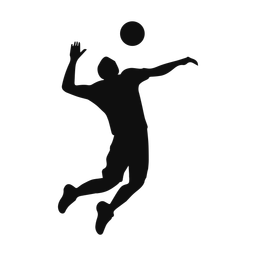 Volleyball silhouette, Classic style