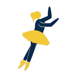 Ballet 2 colored clipart, Strike style