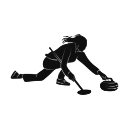 Curling silhouette, Promax style