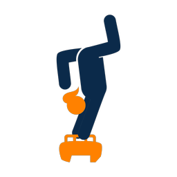 Pommel horse 2 colored clipart, Round style