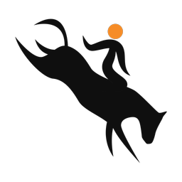 Rodeo 2 colored clipart, Motion style