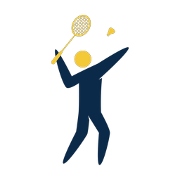Badminton 2 colored clipart, Strike style
