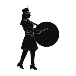Bass drummer silhouette, Promax style